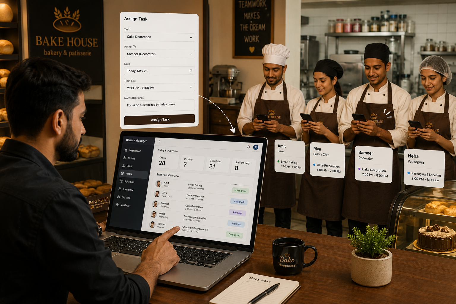 Staff & orders